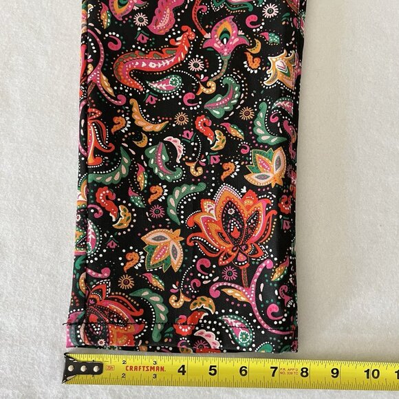 Croft & Barrow Women's Pull-on Paisley Multicolor Stretch Pants 12R Stretch NWT - Picture 8 of 14